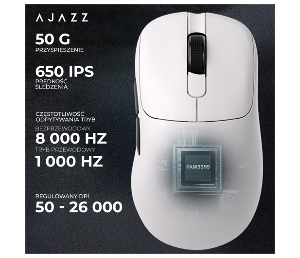 Ajazz AJ179PRO 3395-8K ze stacją dokującą biała - 1536387 - zdjęcie 9